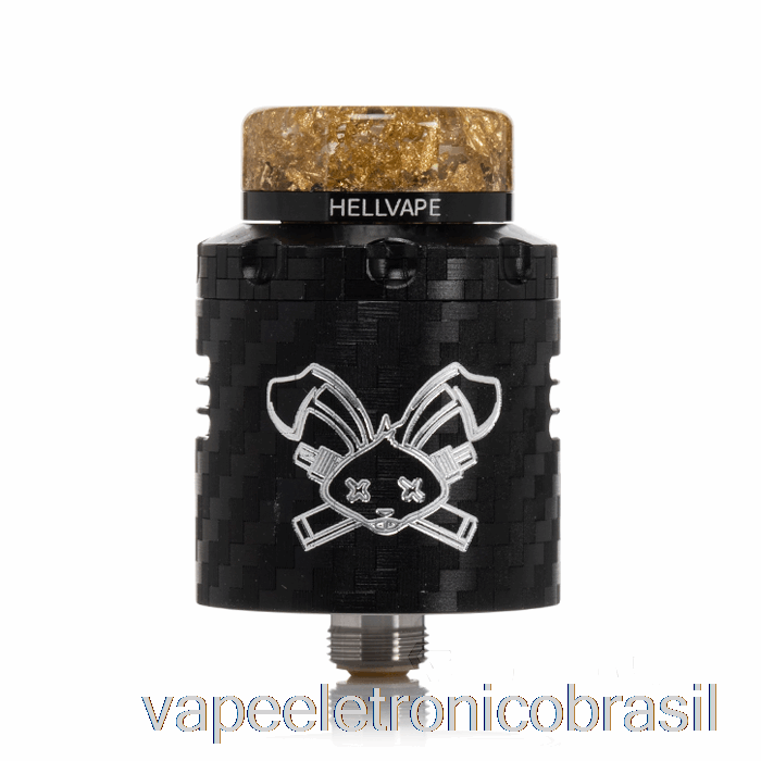 Vape Vaporesso Hellvape Coelho Morto V3 24mm Rda Fibra De Carbono Preta